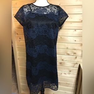 Loft navy and black dress. Size 6